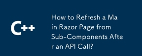 How to Refresh a Main Razor Page from Sub-Components After an API Call?