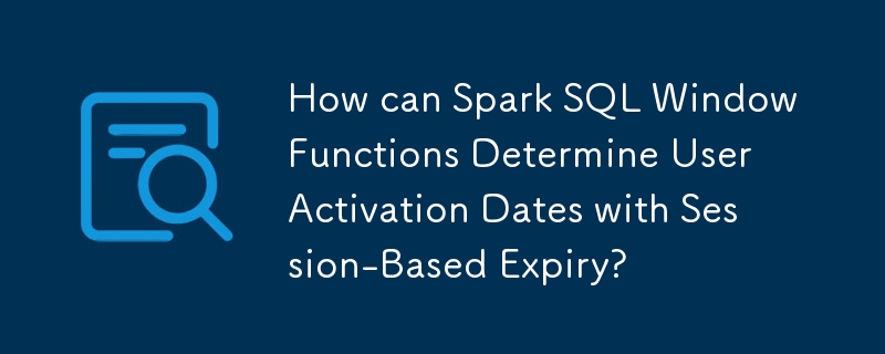 How can Spark SQL Window Functions Determine User Activation Dates with ...