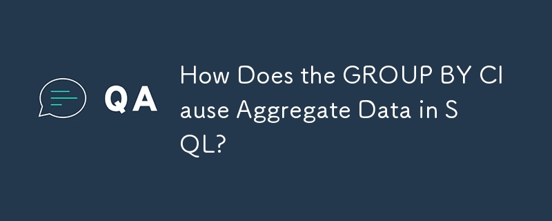 How Does the GROUP BY Clause Aggregate Data in SQL?
