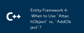 Entity Framework 4: When to Use `AttachObject` vs. `AddObject`?