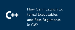 How Can I Launch External Executables and Pass Arguments in C#?