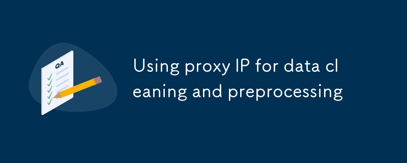 Using proxy IP for data cleaning and preprocessing