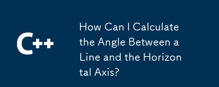 How Can I Calculate the Angle Between a Line and the Horizontal Axis?

