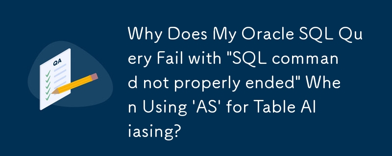 Why Does My Oracle SQL Query Fail with 