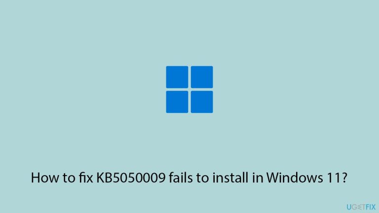 KB5050009를 수정하는 방법이 Windows 11에 설치되지 않습니까?