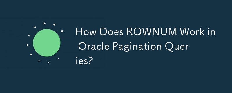 How Does ROWNUM Work in Oracle Pagination Queries?
