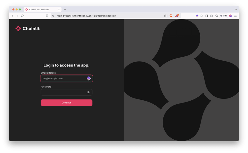 Experiment with Chainlit AI interface with RAG on Upsun