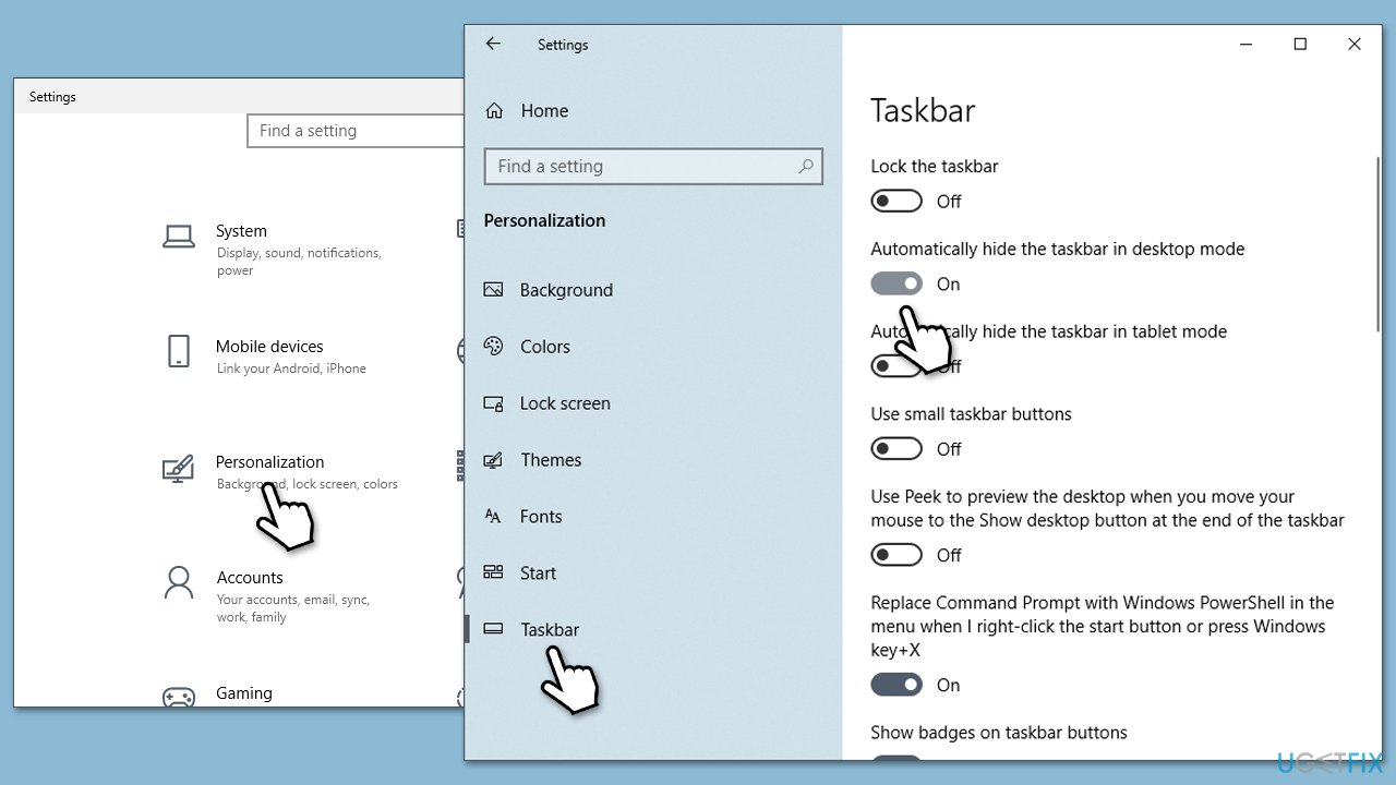 Bagaimana untuk membetulkan auto-sembunyi bar tugas tidak berfungsi pada program skrin penuh dalam Windows?