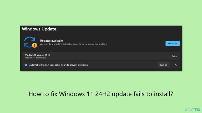 Comment réparer l'échec de l'installation de la mise à jour Windows 11 24H2 ?