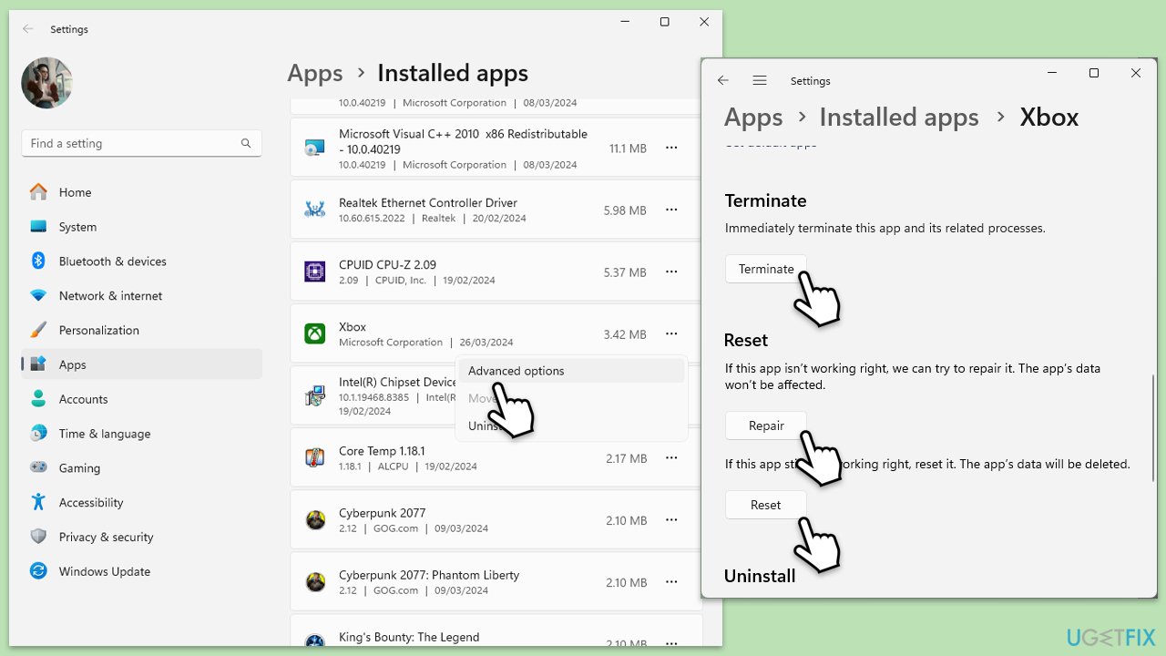 Windows에서 Xbox 앱 오류 0x803F8007을 수정하는 방법은 무엇입니까?