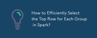 How to Efficiently Select the Top Row for Each Group in Spark?