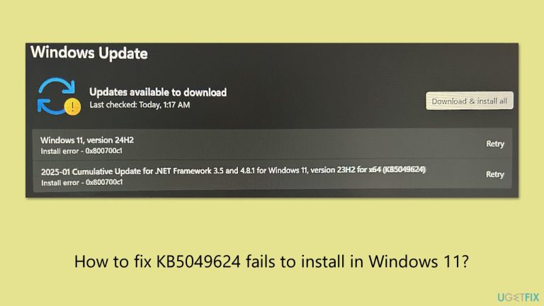 Wie kann behoben werden, dass KB5049624 unter Windows 11 nicht installiert werden kann?