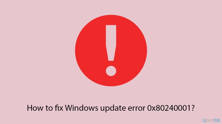 Comment corriger l'erreur de mise à jour Windows 0x80240001 ?