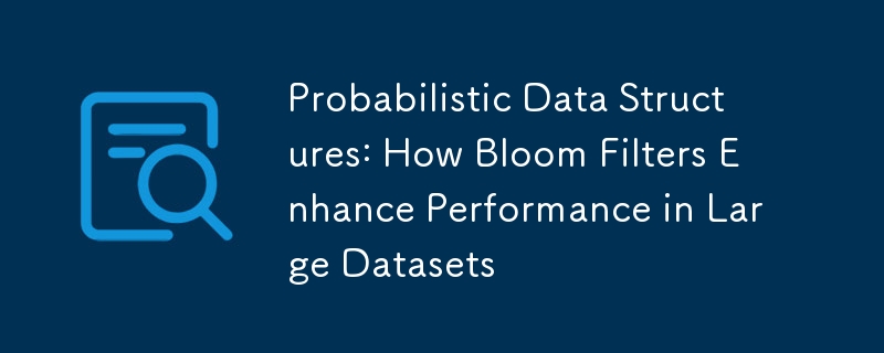 Probabilistic Data Structures: How Bloom Filters Enhance Performance in Large Datasets