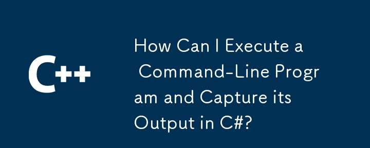 How Can I Execute a Command-Line Program and Capture its Output in C#?
