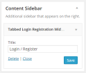 Erstellen Sie ein Registerkarten -WordPress -Login und ein Registrierungs -Widget