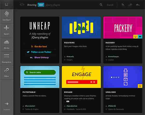 Unheap.com: a Better jQuery Plugin Repository? 