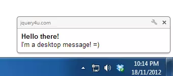 HTML5 Desktop Notifications Example