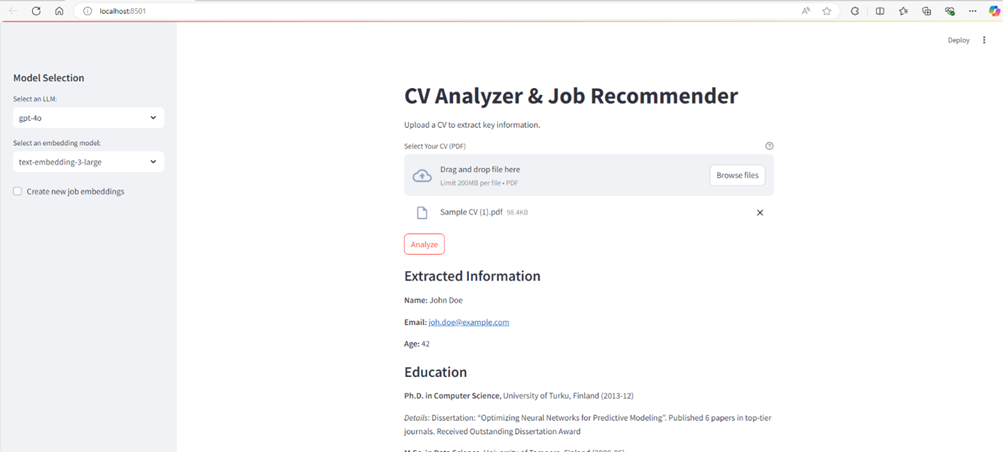 AI-Powered Information Extraction and Matchmaking