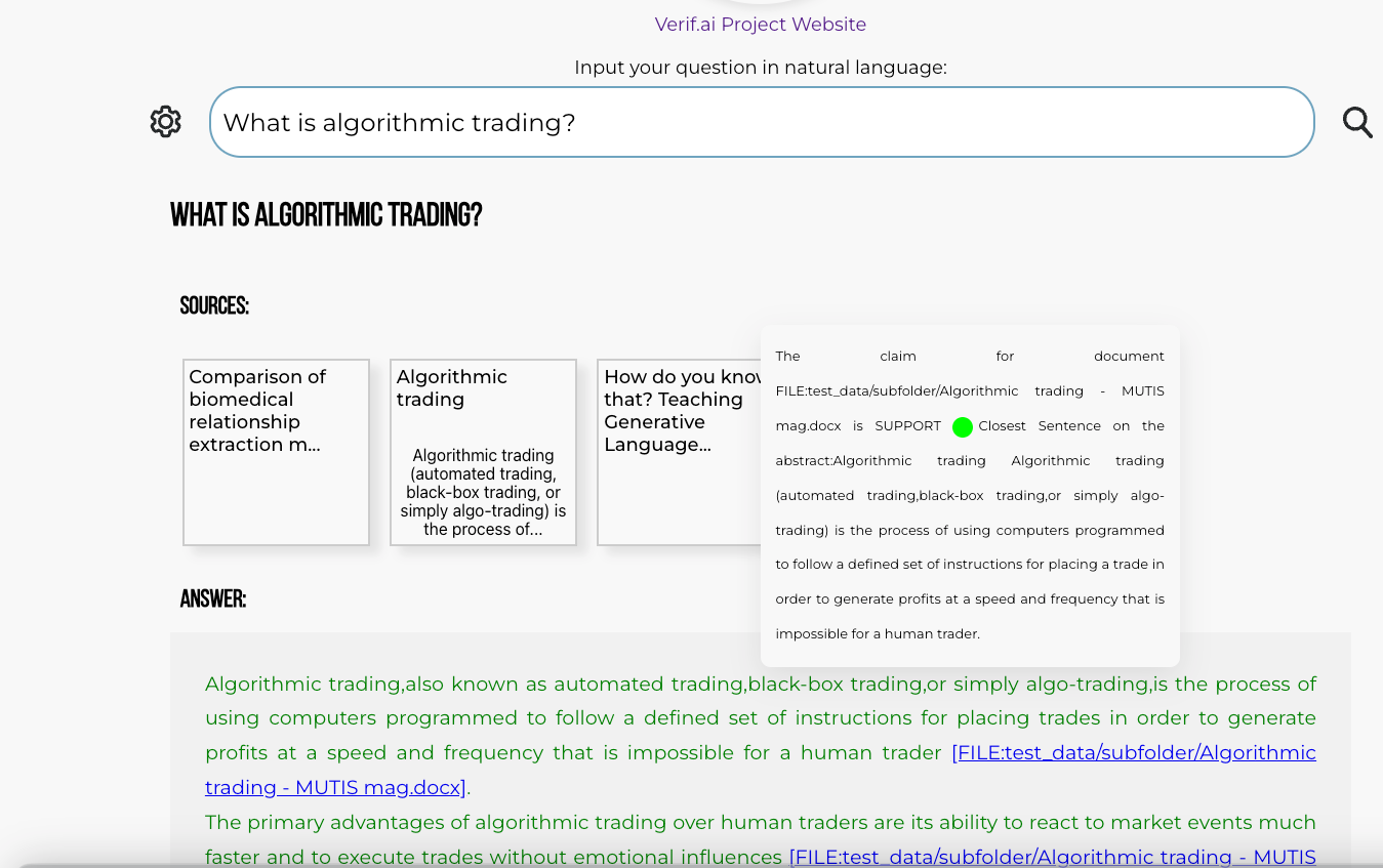 How to Easily Deploy a Local Generative Search Engine Using VerifAI