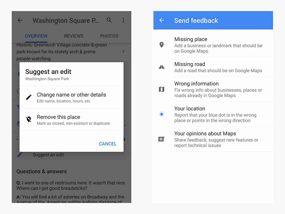 Make Google and Apple Maps better for everyone by reporting errors