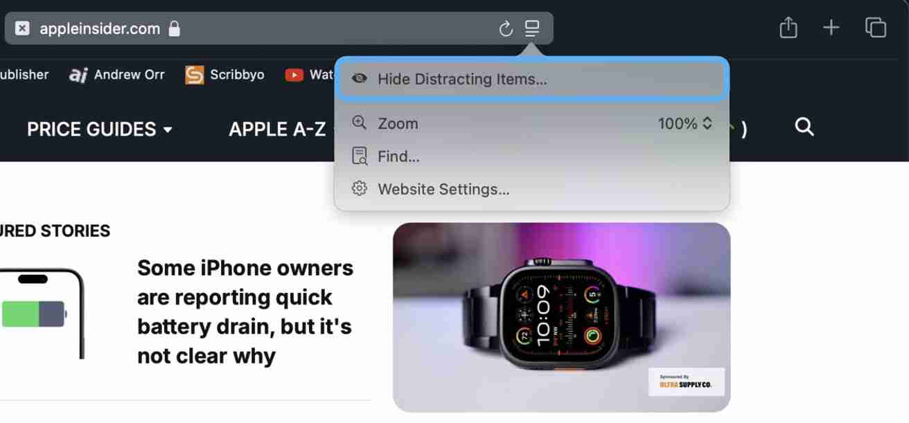 How to hide annoyances in Safari with Distraction Control on Mac