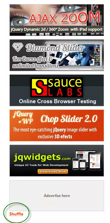Display Blog Ads Spots in Random Order
