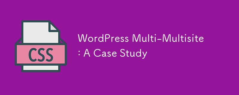 WordPress Multi-Multisite: A Case Study 