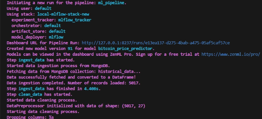 MLOPを使用したビットコイン価格予測