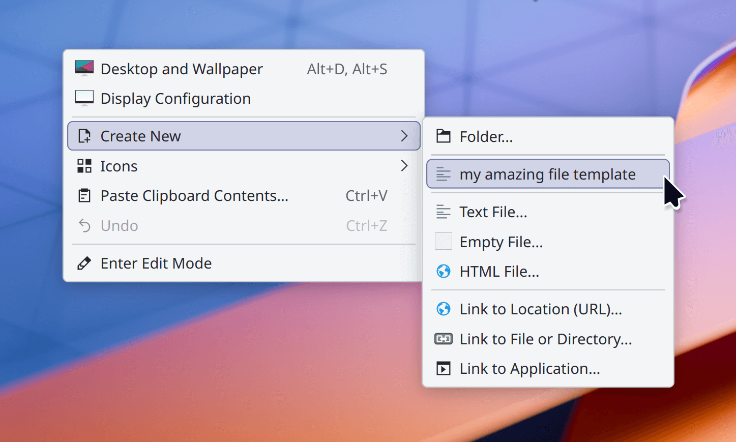 Kde plasmaのテンプレートの作成href = 