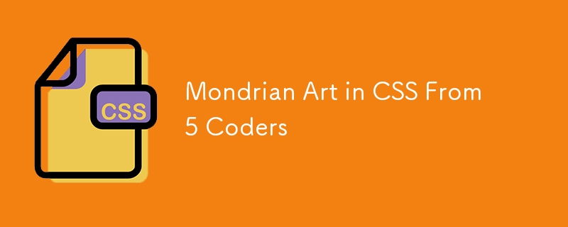 Seni Mondrian di CSS dari 5 kod