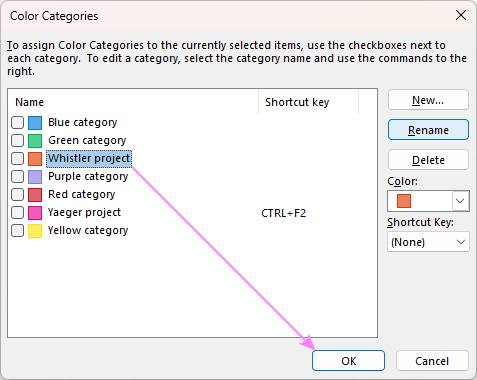 Outlook categories: how to add, use, change and search