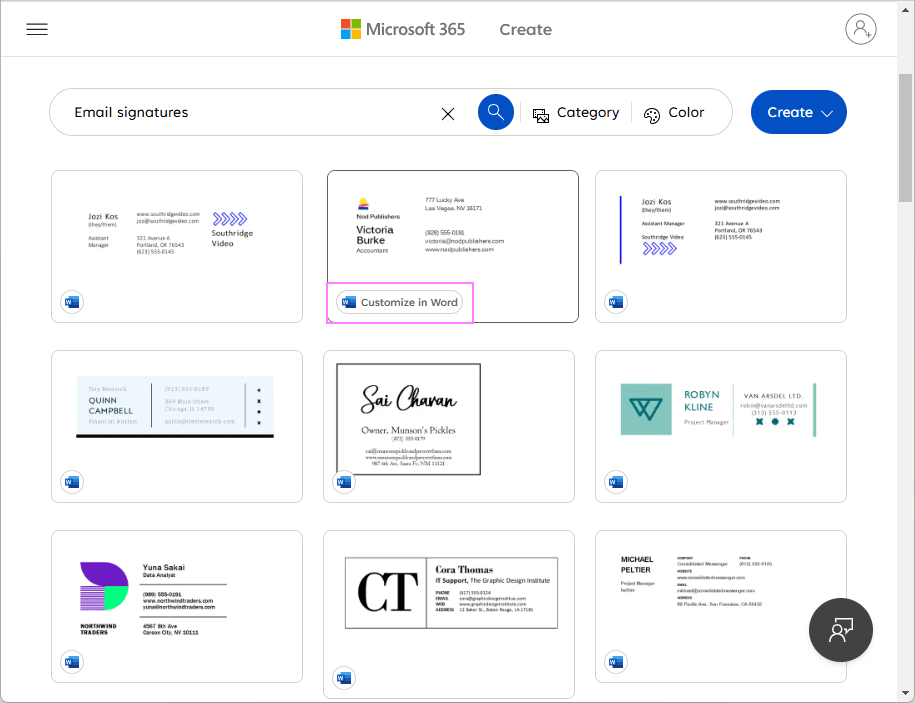 Outlook signature templates: customize visually or using HTML