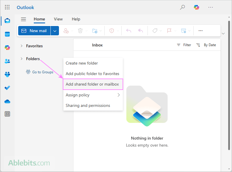 How to add shared mailbox in outlook classic new and web app excel