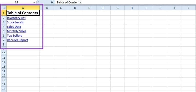 How to Create a Dynamic Table of Contents in Excel-Windows Series-php.cn