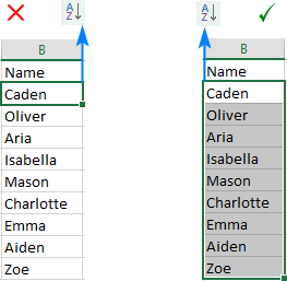 How to alphabetize in Excel: sort alphabetically columns and rows
