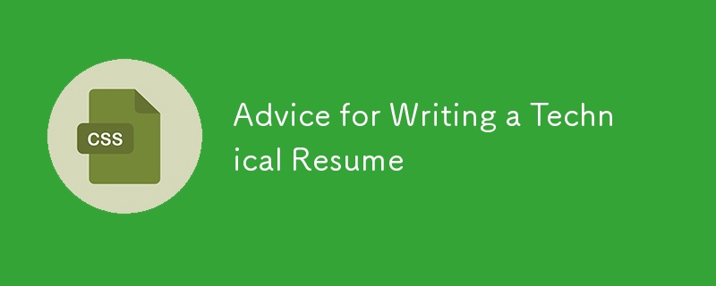 Nasihat untuk menulis resume teknikal