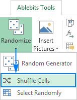 How to randomize a list in Excel: sort randomly cells, rows and columns