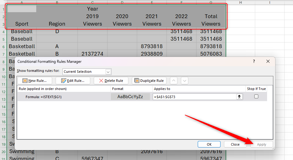 How to Format a Spilled Array in Excel