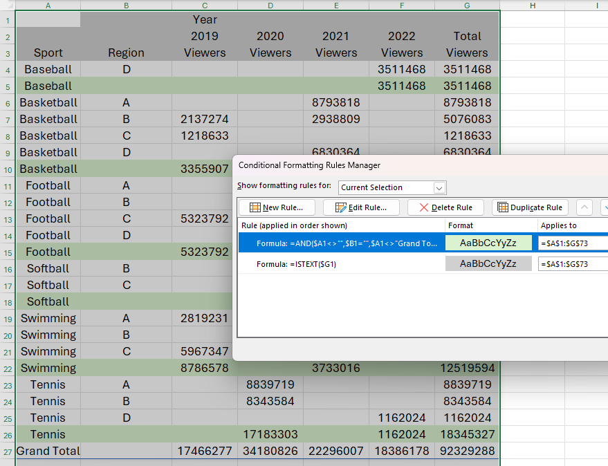 How to Format a Spilled Array in Excel