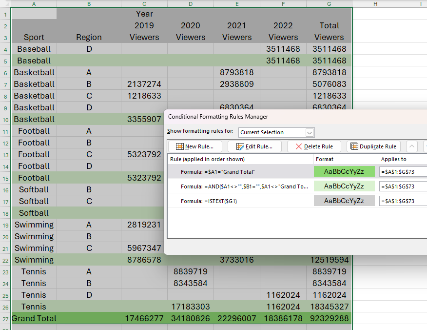 How to Format a Spilled Array in Excel