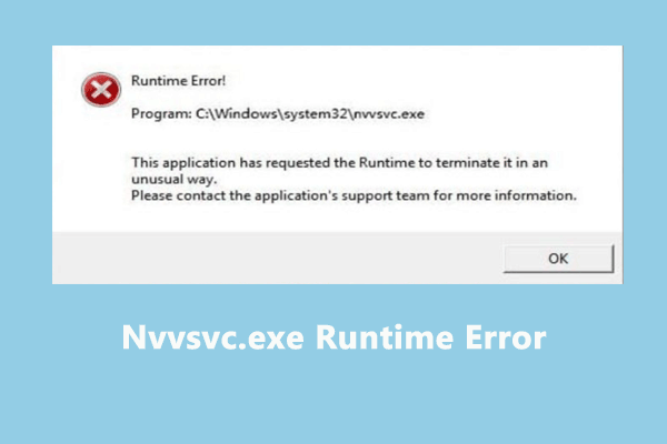 Receive Nvvsvc.exe Runtime Error on Startup? Look Here!
