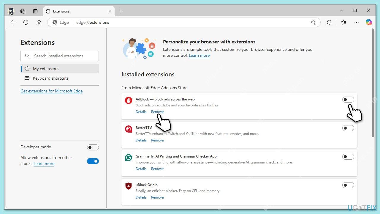 How to fix RESULT_CODE_MISSING_DATA error in Chrome and Edge?
