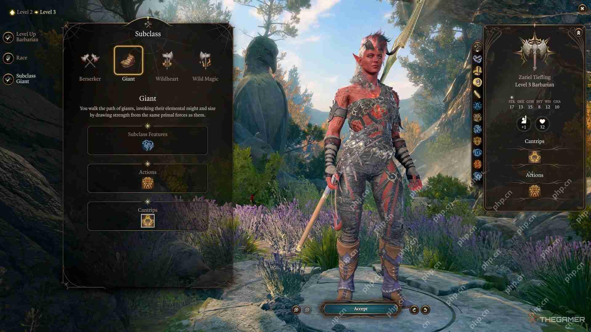 Baldur's Gate 3: Best Path Of The Giants Barbarian Build