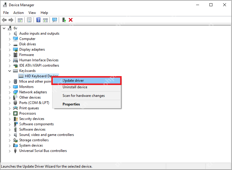 Guide hid keyboard device driver download update reinstall minitool