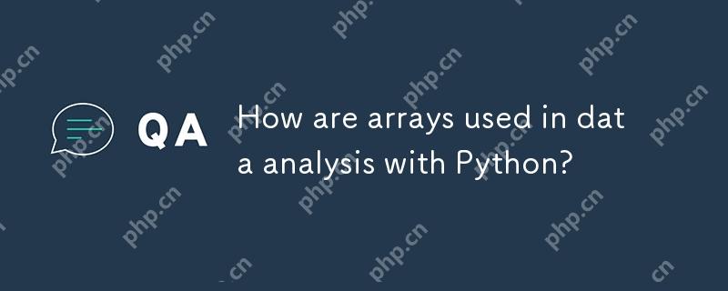 How are arrays used in data analysis with Python?