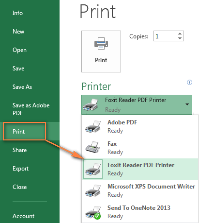 How to convert Excel files to PDF