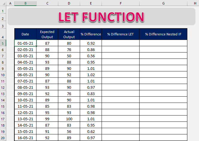 How to use Excel LET function