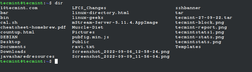 Learn Linux Dir Command Examples with Options-LINUX-php.cn image.