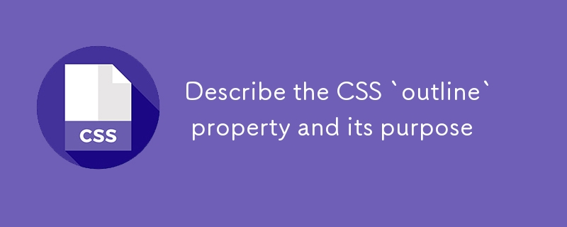Describe the CSS `outline` property and its purpose CSS Tutorial php cn